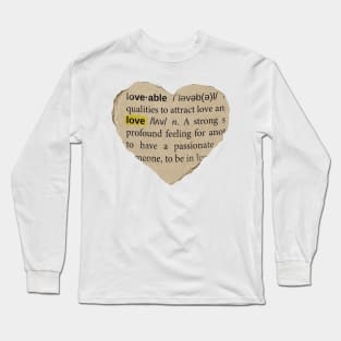 vintage heart sticker Long Sleeve T-Shirt